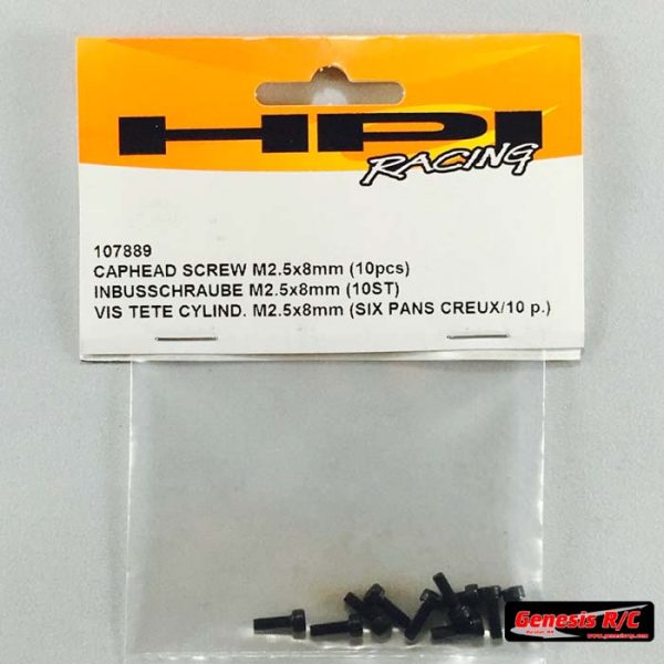 HPI 107889 - Caphead Screw M2.5x8mm (10)
