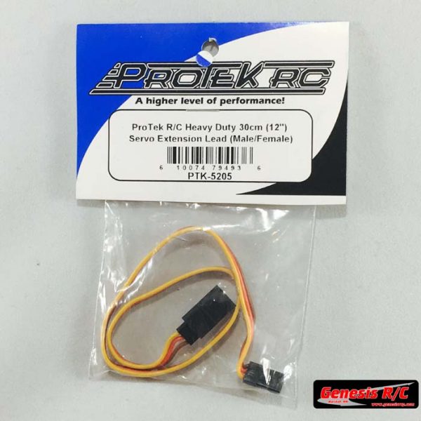 ProTek RC 5205 - ProTek R/C Heavy Duty 30cm (12") Servo Extension Lead (Male/Female)