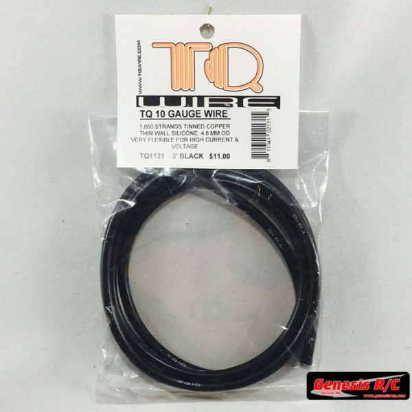 TQ Racing 1131 - 10 GA WIRE 3' BLACK