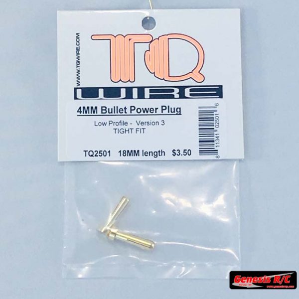 TQ Racing 2501 - 18MM 4MM BULLET MALE CONN..
