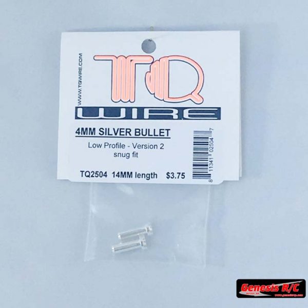 TQ Racing 2504 - 14MM 4MM BULLET MALE SLV