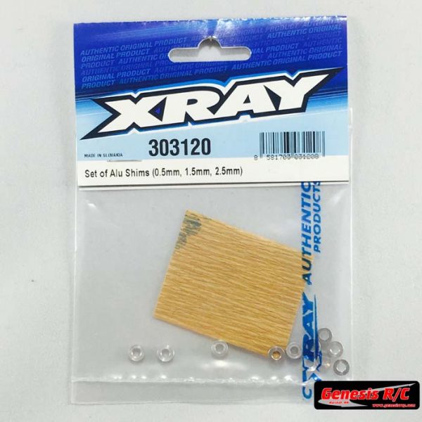 Xray 303120 - SET OF ALU SHIM (0.5MM, 1.5MM, 2.5MM)