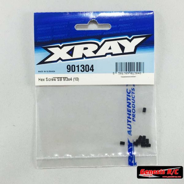Xray 901304 - HEX SCREW SB M3x4  (10)