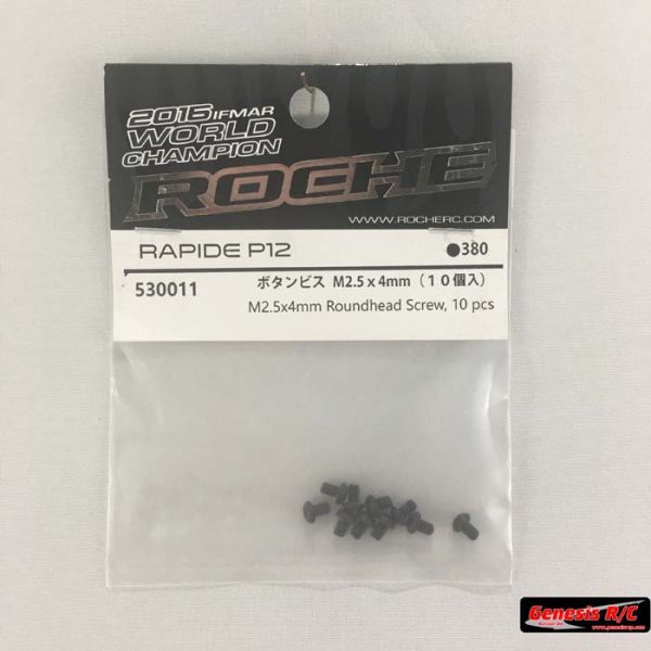 Roche 530011 - M2.5x4mm Roundhead Screw, 10 pcs