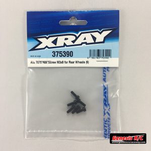 Xray 375390 - ALU HEX SCREW M3x8 FOR REAR WHEELS (6)
