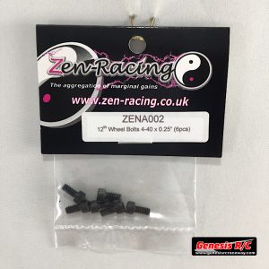 Zen A002 - 1/12 Wheel Bolts 4-40 x 0.250 SHCS 6pcs