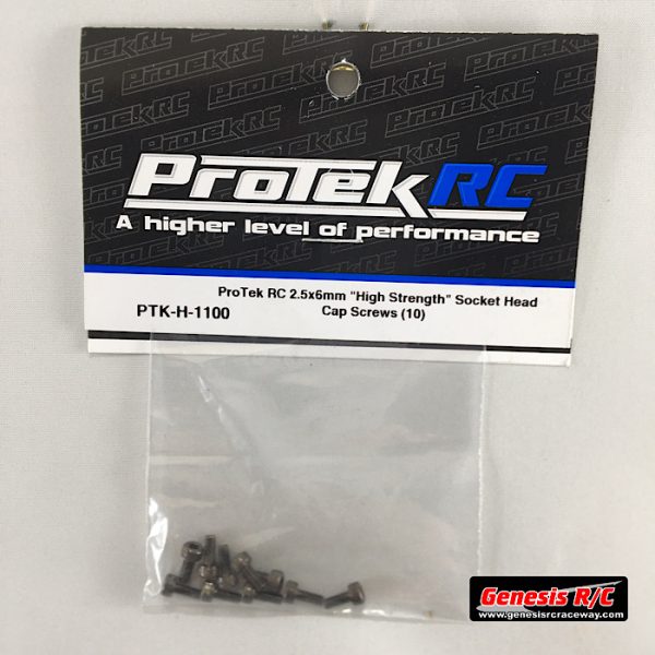 ProTek RC PTKH1100 - 2.5X6mm High Strength Socket Head Cap Screws (10)