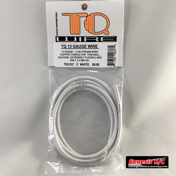 TQ Racing 1337 - 13 Gauge Wire 3' White