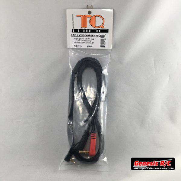 TQ Racing 2723 - 2S charge cable with XT60 & strain reliefs