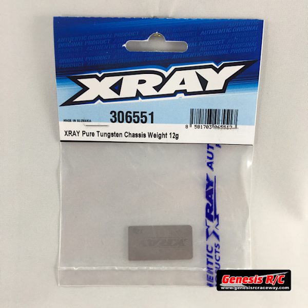 XRAY 306551 - XRAY PURE TUNGSTEN CHASSIS WEIGHT 12G