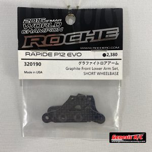 Roche 320190 - Rapide P12 EVO Graphite Front Lower Arm Set, Short Wheelbase