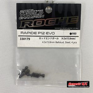 Roche 330179 - 4.3x15.8mm Ballstud, Steel, 4 pcs