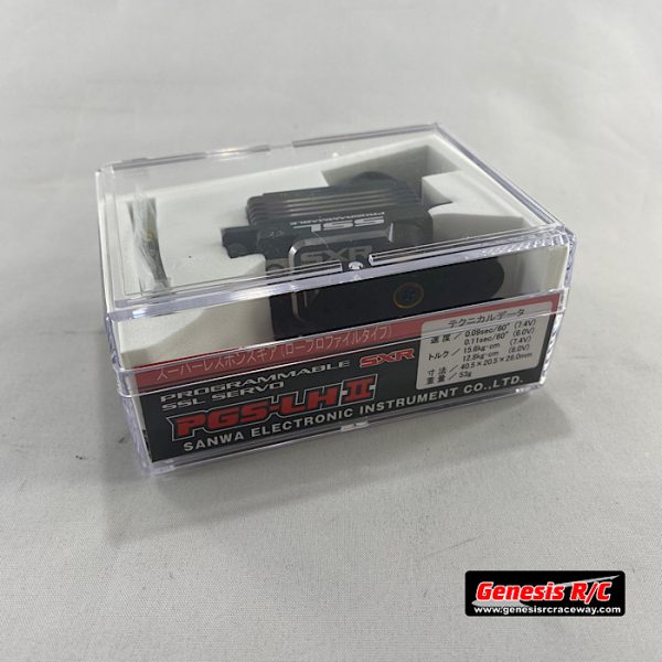 Sanwa SNW107A54478A - Sanwa PGS-LH II Low Profile Brushless Servo - 0.09s/60deg - 15.6 KG/cm - Full Metal Gear - Alum Case - LiPo 7.4v