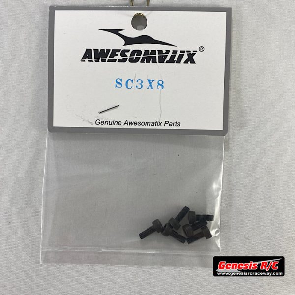 Awesomatix - AWEA12-SC3X8 - M3x8 Cap Head Screw x 6