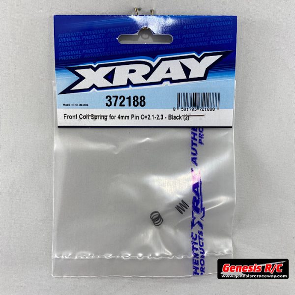 XRAY 372188 - FRONT COIL SPRING FOR 4MM PIN C=2.1-2.3 - BLACK (2)