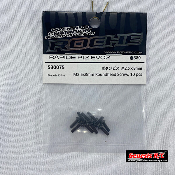 Roche 530075 - M2.5x8mm Roundhead Screw, 10 pcs