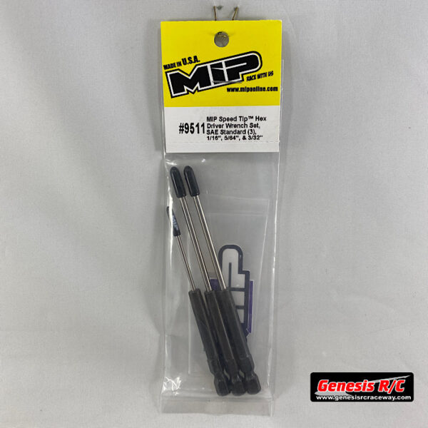 Set De Clés Hexagonales MIP Speed Tip - 3 Tailles (1/16", 5/64", 3/32") - Modèle MIP9511 - Pour Modélisme RC