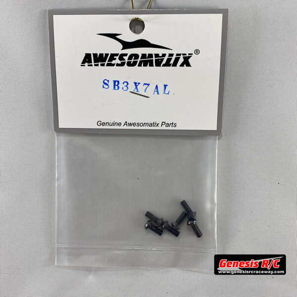 Awesomatix - AWEA12-SB3X7AL - M3x7 Alloy Screw for Rear Wheels x 6