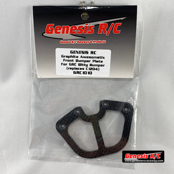 Genesis R/C GRC1010 -  Graphite Awesomatix front Bumper Plate for GRC Bitty Bumper (replaces C1204)