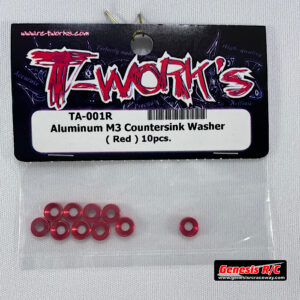 T-Work's TWKTA-001R - Aluminum M3 Countersink Washer (Red x10)