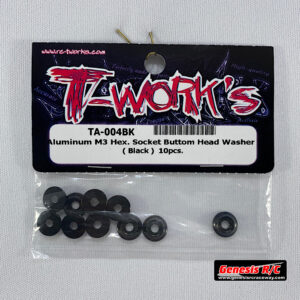 T-Work's TWKTA-004BK - Aluminum M3 Hex Socket Buttom Head Washer (Black x10)