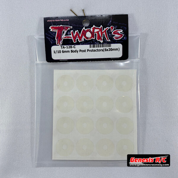 T-Work's TWKTA-128-C - 1/10 6mm Body Post Protectors ( 6x20mm x16)