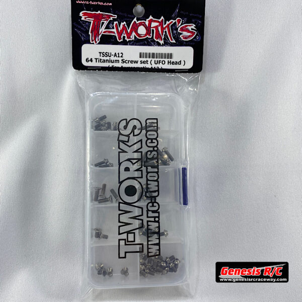 T-Work's TWKTSSU-A12 - 64 Titanium Screw set UFO Head (Awesomatix A12 x51)