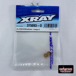 XRAY 375093O - ALU SHIM 6.37x8.4x6.0MM - ORANGE (2)