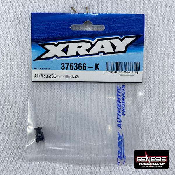 XRAY 376366K - ALU MOUNT 6.0MM - BLACK (2)