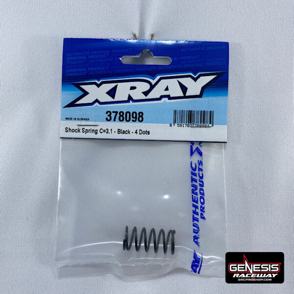 XRAY 378098 - SHOCK SPRING C=3.1 - BLACK - 4 DOTS