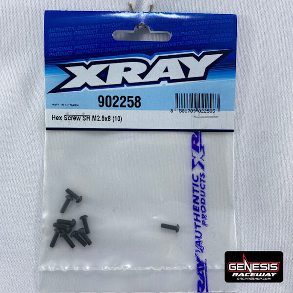 XRAY 902258 - HEX SCREW SH M2.5x8 (10)