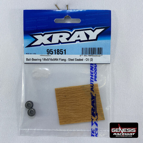 XRAY 951851 - BALL-BEARING 1/8"x5/16"x9/64" FLANGED-STEEL SEALED-OIL (2)