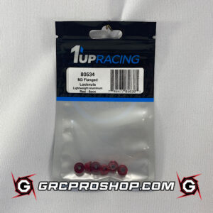 1Up 80534 - M3 Flanged Aluminum Locknuts - Red - 6pcs