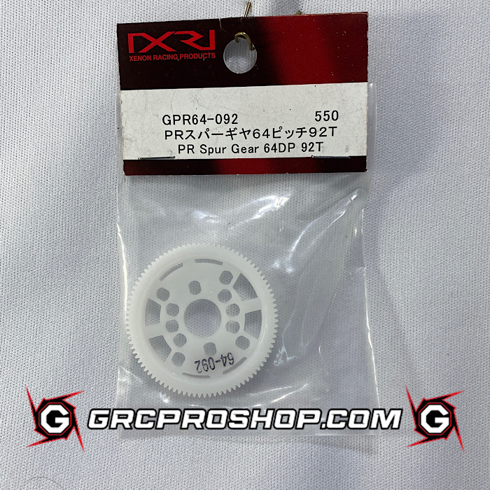 Xenon USA GPR64092 PR Spur Gear 64P 92T Genesis RC Raceway