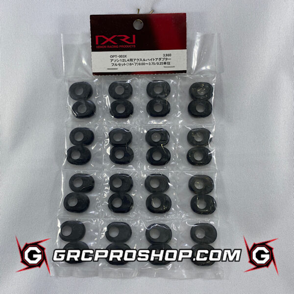 Xenon USA OPT-003X Axle height adapter for Associated 12L4 full set offset 0.00 to 3.75mm 0.25mm step