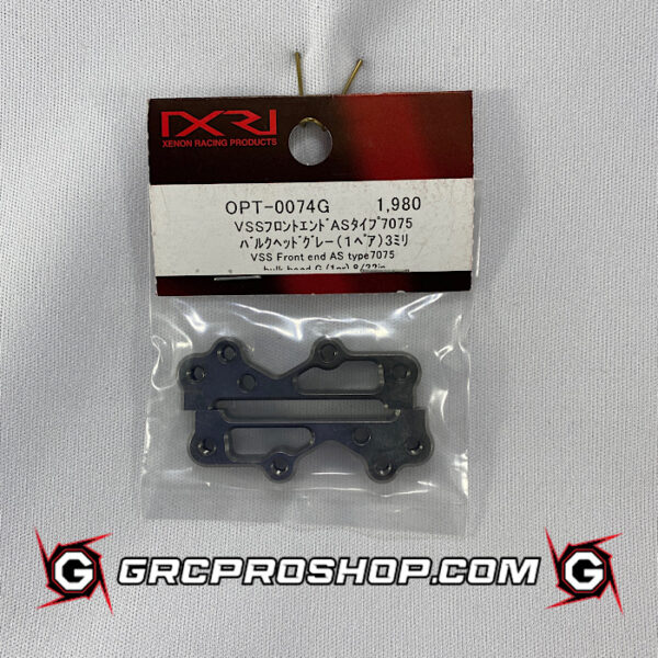 Xenon USA OPT-0074G VSS front end 7075 front bulkhead (1 Pair) 3mm Grey