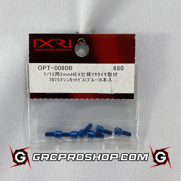 Xenon USA OPT-0080B 7075 Machine cut rear wheel 2mm hex screw (6pcs)
