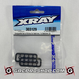 XRAY 303129 - COMPOSITE SET OF SHIMS 3x 3x6x1MM; 1x 3x6x2MM (2)