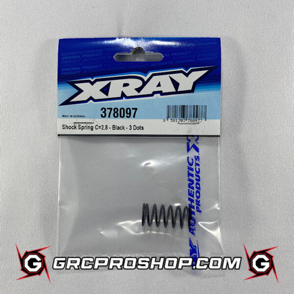 XRAY 378097 - SHOCK SPRING C=2.8 - BLACK - 3 DOTS