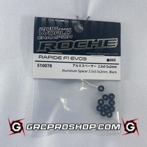 RHE510078 - Aluminum Spacer 2.5x5.5x2mm, Black