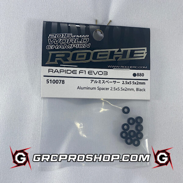 RHE510078 - Aluminum Spacer 2.5x5.5x2mm, Black