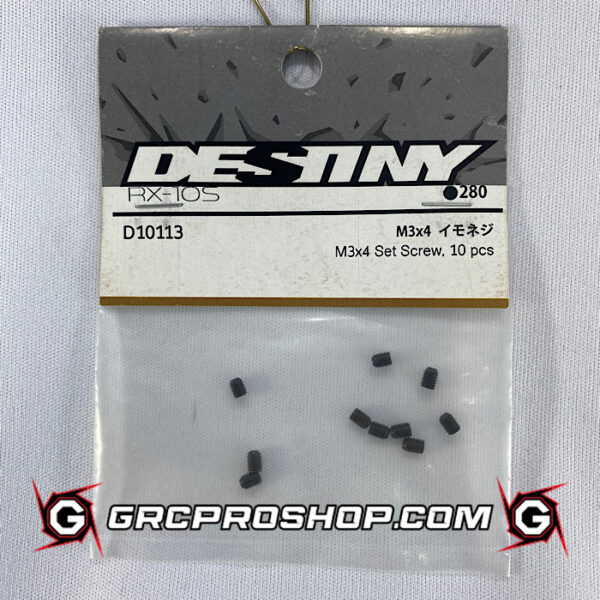Destiny USA D10113 - M3x4 Set Screw, 10 pcs