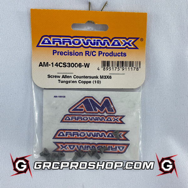 Arrowmax AMX14CS3006W - Screw Allen Countersunk M3X6 Tungsten Copper (10)