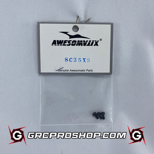 Awesomatix - AWEA12-SC25X5 - M2.5x5 Cap Head Screw x 3
