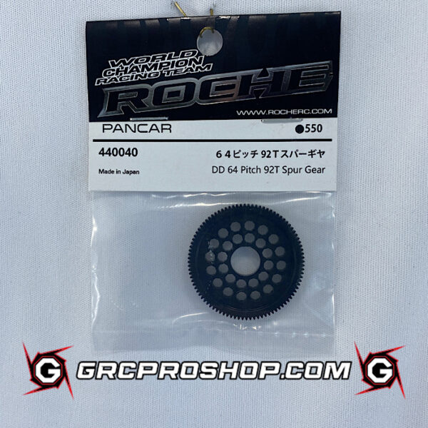 Roche RHE440040 - DD 64 Pitch 92T Spur Gear, Black