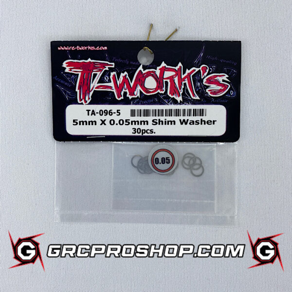 T-Work's TWKTA-096-5?- 5mm X 0.05mm Shim Washer (5.1mm ID x 6.5mmOD 30pcs.)