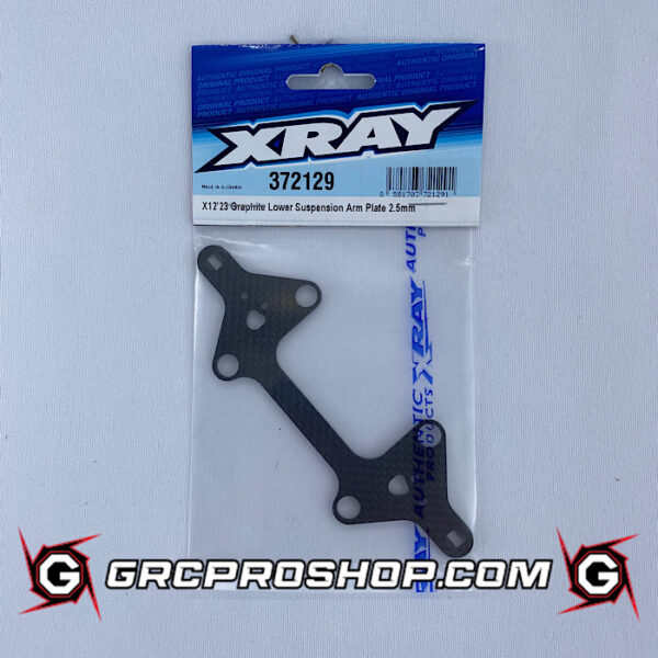 XRAY XRA372129 - X12'23 GRAPHITE LOWER SUSPENSION ARM PLATE 2.5MM