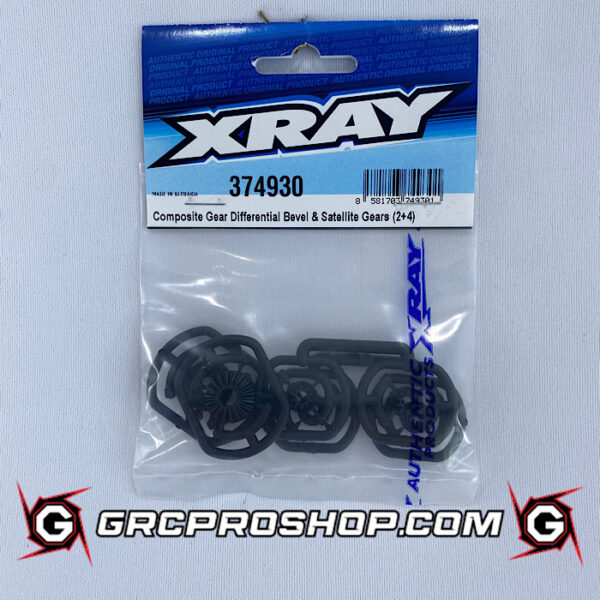 XRAY XRA374930 - COMPOSITE GEAR DIFF BEVEL & SATELLITE GEARS (2+4)
