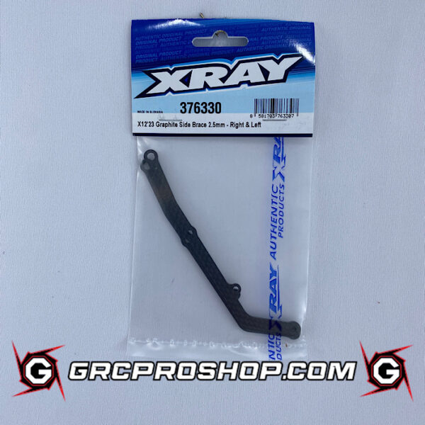 XRAY XRA376330 - X12'23 GRAPHITE SIDE BRACE 2.5MM - RIGHT & LEFT
