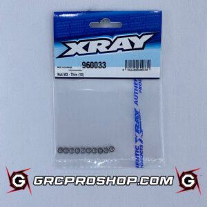XRAY XRA960033 - NUT M3 - THIN (10)